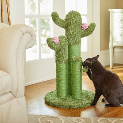 Frisco Cactus Cat Scratching Post, 33-in, Tri-post, slide 1 of 1