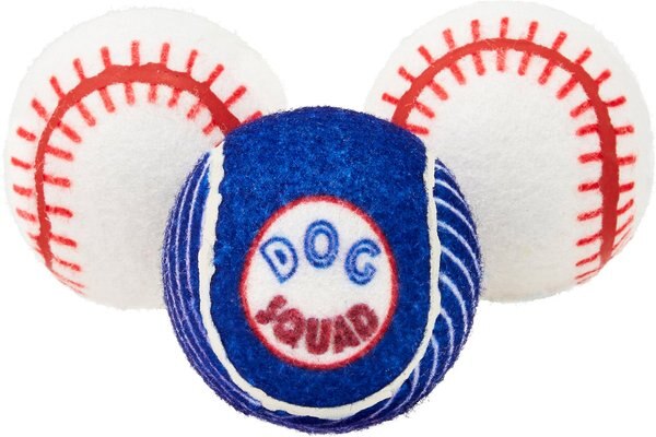 Frisco Baseball Fetch Tennis Ball Squeaky Dog Toy, 3 count slide 1 of 4