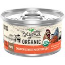 Purina Beyond High Protein Organic Chicken & Sweet Potato Recipe Pate Wet Cat Food, 3-oz can, case of 12