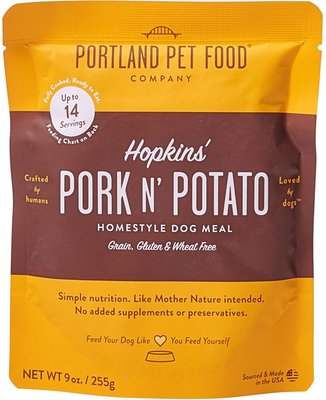Portland Pet Food Company Hopkins' Pork N' Potato Homestyle Wet Dog Food Topper, 9-oz pouch, case of 4, slide 1 of 1