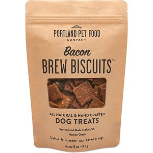 Portland Pet Food Company Bacon Brew Biscuits Dog Treats, 5-oz bag