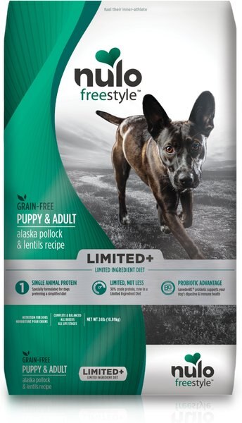 Nulo Freestyle Limited+ Alaska Pollock & Lentils Recipe Puppy & Adult Grain-Free Dry Dog Food, 24-lb bag slide 1 of 2