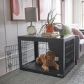 Frisco Double Door Furniture Style Dog Crate, Black, Med: 30-in L x 19-in W x 21-in H