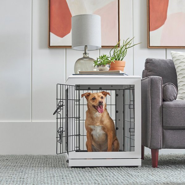 Frisco Double Door Furniture Style Dog Crate, White, Intermediate, 36-in L x 23-in W x 26-in H slide 1 of 6