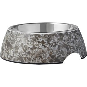Frisco Black Marble Design Stainless Steel Dog & Cat Bowl, 0.75 Cup