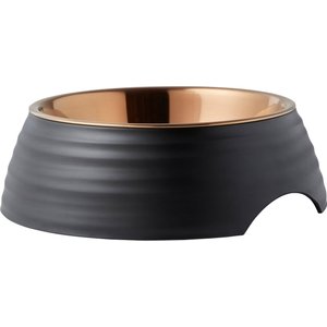 Frisco Matte Black Design Light Copper Stainless Steel Dog & Cat Bowl, 0.75 Cup