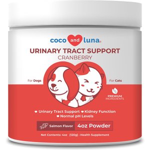 Vita Pet Life Coco & Luna Urinary Tract Support Cranberry Salmon Flavor Powder Dog & Cat Supplement, 4-oz jar