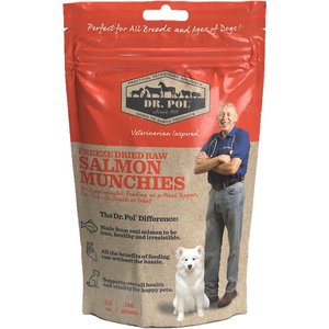 Dr. Pol Salmon Munchies Grain-Free Freeze-Dried Raw Dog Treats, 3.5-oz. bag