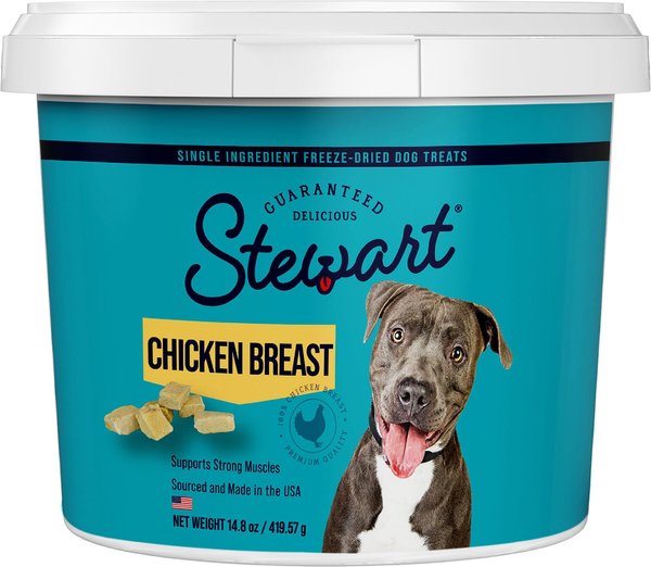 Stewart Pro-Treat Chicken Breast Freeze-Dried Dog Treats, 14.8-oz tub slide 1 of 4