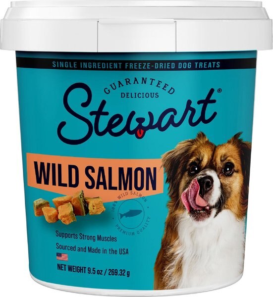 Stewart Pro-Treat Wild Salmon Freeze-Dried Dog Treats, 9.5-oz tub slide 1 of 4