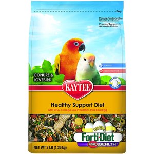 Kaytee Egg-Cite! Forti-Diet Pro Health Conure & Lovebird Food, 3-lb bag, bundle of 2