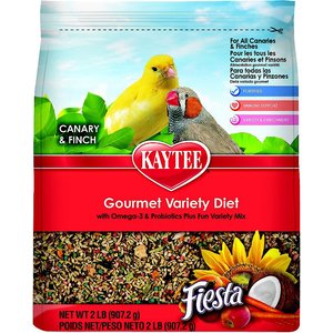 Kaytee Fiesta Variety Mix Canary & Finch Food, 2-lb bag, bundle of 2