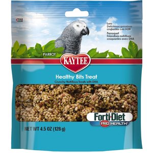Kaytee Forti-Diet Pro Health Healthy Bits Parrot Bird Treats, 4.5-oz bag, bundle of 2