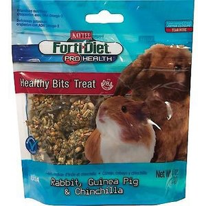 Kaytee Forti-Diet Pro Health Healthy Bits Rabbit, Guinea Pig & Chinchilla Treats, 4.5-oz bag, bundle of 4