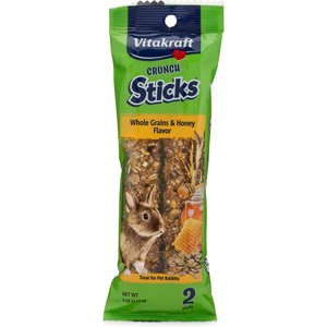Vitakraft Crunch Sticks Whole Grains & Honey Flavor Rabbit Treat, 2-pack, bundle of 4