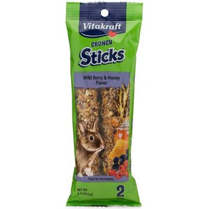 Vitakraft Crunch Sticks Wild Berry & Honey Flavor Rabbit Treat, 2-pack, bundle of 5
