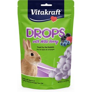 Vitakraft Drops with Wildberry Rabbit Treats, 5.3-oz bag, bundle of 3