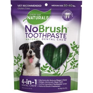 Every Day Naturals NoBrush Toothpaste Medium Dog Treats, 14-oz bag