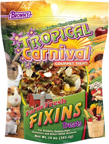 Brown's Tropical Carnival Farm Fresh Fixins Small Animal Treats, 10-oz bag, bundle of 3 slide 1 of 5