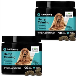 PetHonesty Calming Hemp Chicken Flavored Soft Chews Calming Supplement for Dogs, 180 count