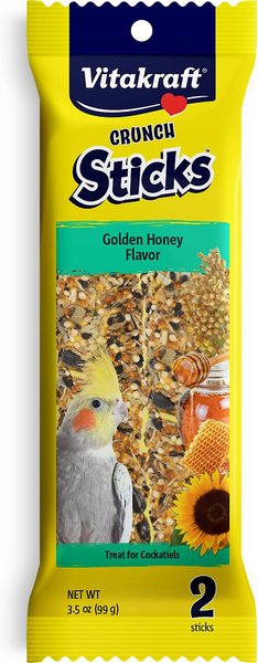 Vitakraft Crunch Sticks Golden Honey Flavor Cockatiel Treats, 2 pack, bundle of 2 slide 1 of 2