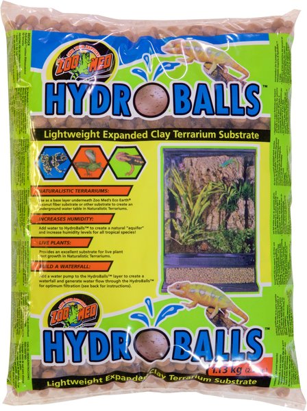 Zoo Med HydroBalls Lightweight Expanded Clay Terrarium Substrate, 2.5-lb, bundle of 3 slide 1 of 1