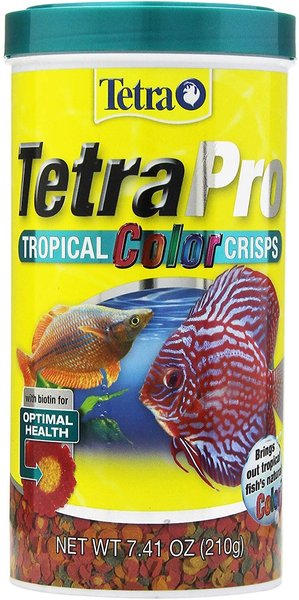 Tetra TetraPro Tropical Fish Color Crisps Fish Food, 7.41-oz, bundle of 2 slide 1 of 5