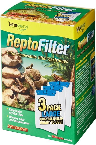 Tetrafauna ReptoFilter Cartridges Replacements, 3 Count, Large, 125 GPH, 3 count slide 1 of 10