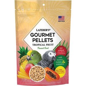 Lafeber Tropical Fruit Gourmet Pellets Parrot Bird Food, 1.25-lb bag