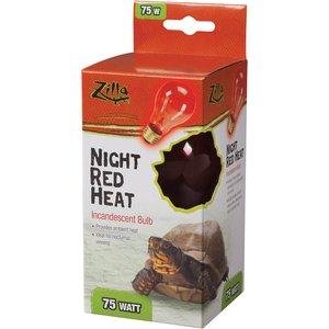 Zilla Night Red Heat Incandescent Reptile Terrarium Lamp, 75-watt