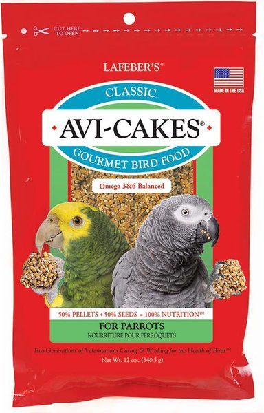 Lafeber Classic Avi-Cakes Parrot Food, 12-oz bag, bundle of 2 slide 1 of 7