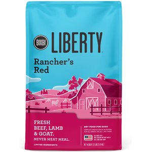 BIXBI Liberty Rancher's Red Fresh Beef, Lamb & Goat Dry Dog Food, 22-lb bag