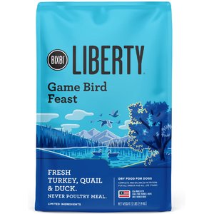 BIXBI Liberty Game Bird Feast Fresh Turkey, Quail & Duck Dry Dog Food, 22-lb bag