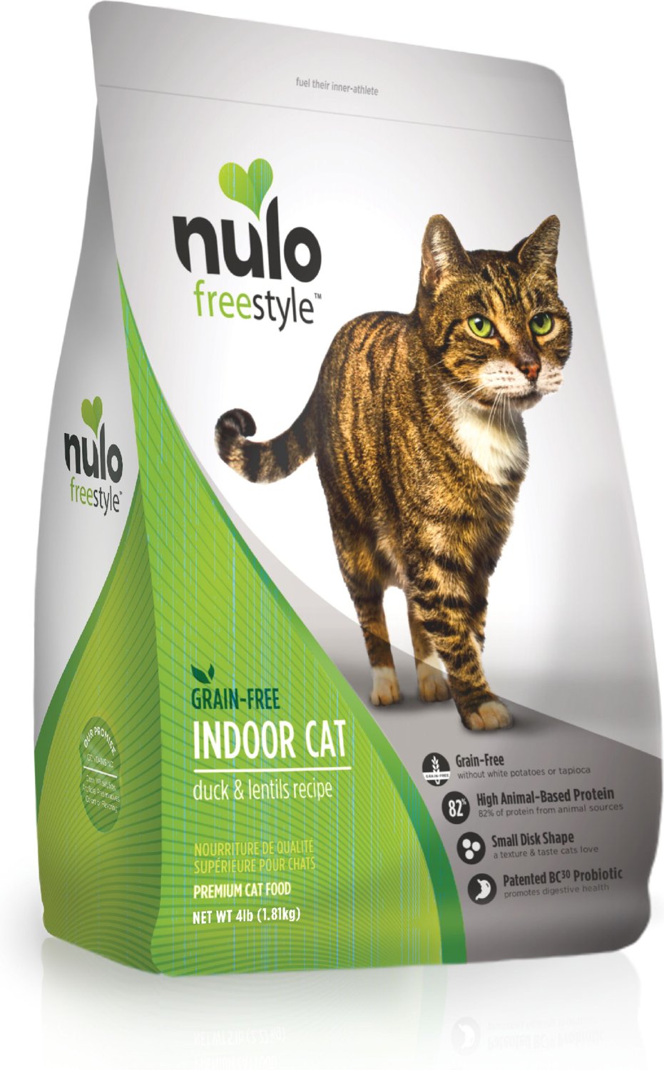 NULO Freestyle Duck & Lentils Recipe GrainFree Indoor Dry Cat Food, 4