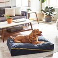 Frisco Heathered Woven Zipper Orthopedic Pillow Dog Bed, Gray, Large