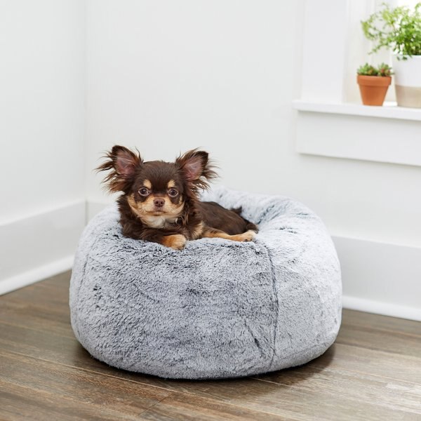 Frisco Plush Pouf Pillow Cat & Dog Bed, Large slide 1 of 5