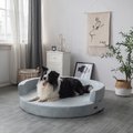 KOPEKS Orthopedic Round Sofa Dog Bed w/ Removable Cover, Gray, X-Large