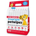 Petkin Germ Removal Travel Pack Vanilla Scented Dog & Cat Wipes, 100 count