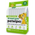 Petkin Bamboo Travel Pack Vanilla Scented Dog & Cat Wipes, 100 count
