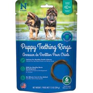 N-Bone Puppy Teething Rings Salmon Flavor Dog Treats, 6 count