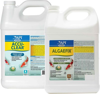 API Pond Accu-Clear Clarifier, 1-gal bottle & API Pond Algaefix Algae Control Solution, 1-gal bottle, slide 1 of 1