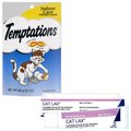 Cat Lax Cat Supplement, 2-oz tube & Temptations Indoor Care Chicken Flavor Cat Treats, 2.1-oz bag