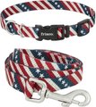 Bundle: American Flag Dog Collar + Leash