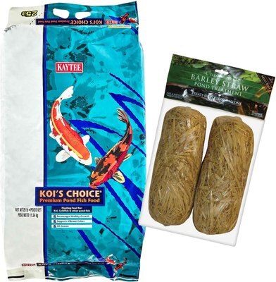 Kaytee Koi's Choice Premium Fish Food, 25-lb bag & Summit Clear-Water Barley Straw Pond Treatment, slide 1 of 1