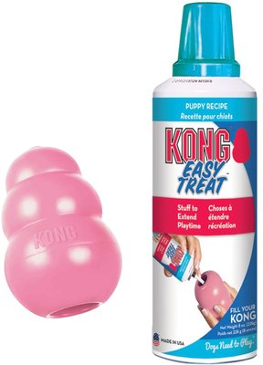 KONG Puppy Dog Toy, Color Varies & KONG Stuff'N Easy Treat Puppy Recipe, slide 1 of 1