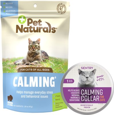 Pet Naturals Calming Cat Chews, 30 count & Sentry HC Good Behavior Pheromone Cat Calming Collar, 1 count, slide 1 of 1