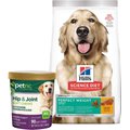 PetNC Natural Care Hip & Joint Mobility Support Soft Chews Dog Supplement, 90 count & Hill's Science Diet Adult Perfect Weight Chicken Recipe Dry Dog Food, 28.5 lb bag