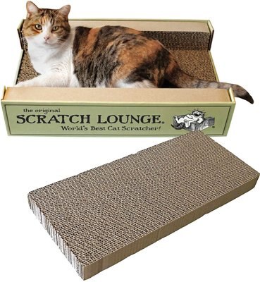 Scratch Lounge The Original Scratch Lounge Cat Toy with Catnip & Scratch Lounge Reversible Replacement Scratch Floor Cat Toy, slide 1 of 1
