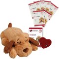 Smart Pet Love Snuggle Puppy Behavioral Aid Dog Toy, Light Brown & Smart Pet Love 24-Hour Heat Pack, 6 count