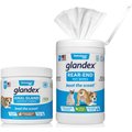 Vetnique Labs Glandex Pet Wipes Cleansing & Deodorizing Anal Gland Hygienic Dog & Cat Wipes & Vetnique Labs Glandex Anal Gland Support with Pumpkin, Probiotics & Fiber Peanut Butter Soft Chews Dog Supplement